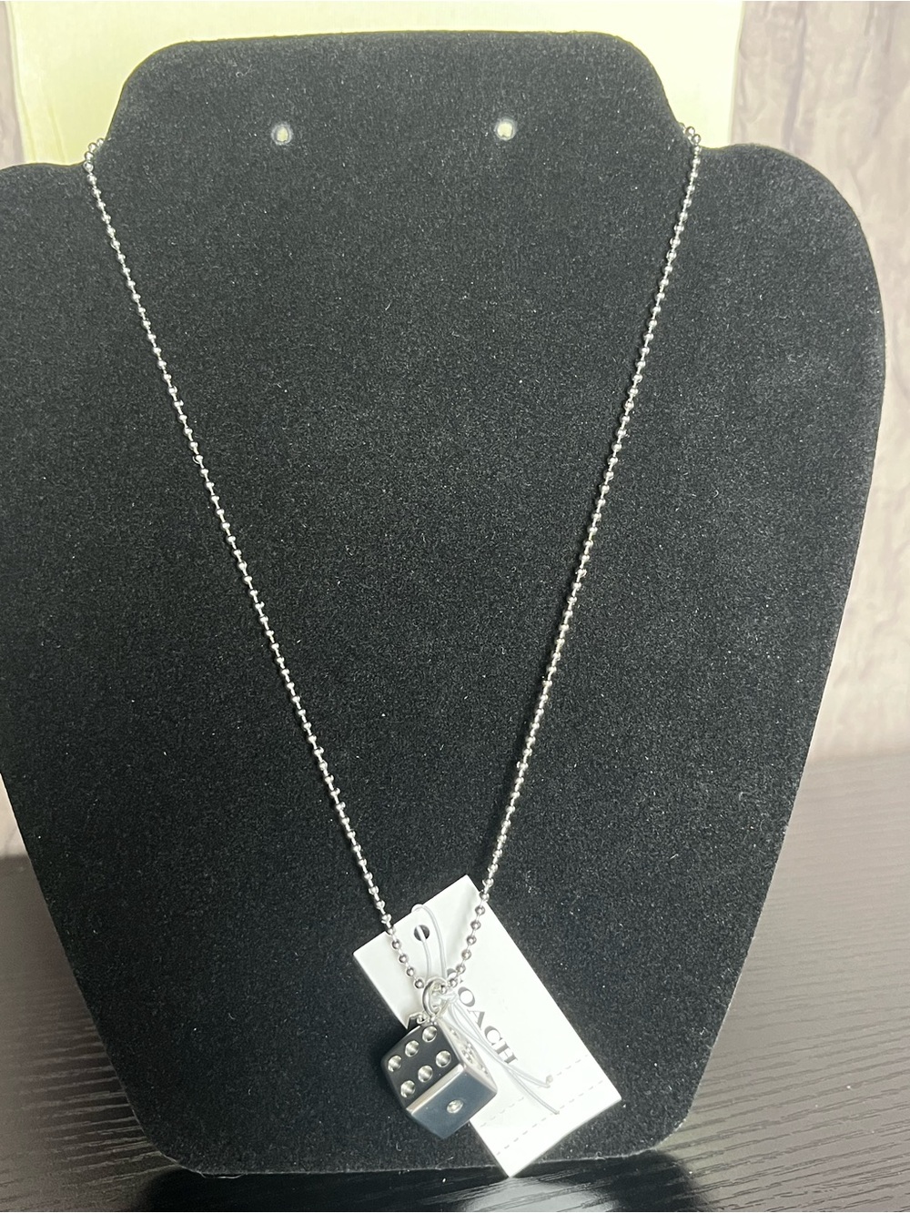 Coach Silver Dice Charm NWT - Picture 2 of 4